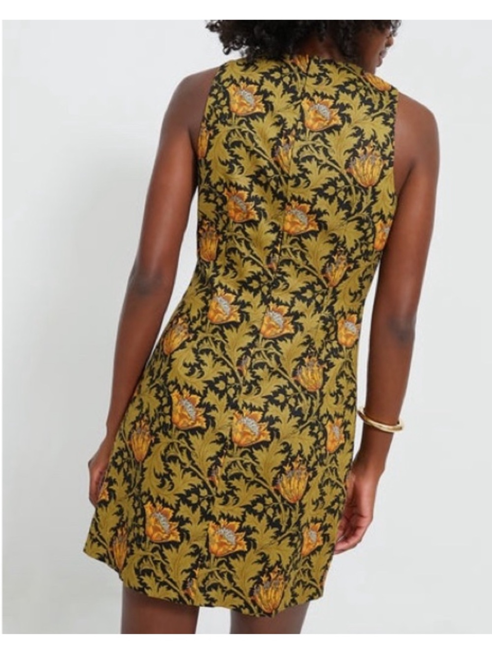 NWT Tuckernuck Olive Leafy Floral Lennon Mini Dress XXS - Picture 5 of 13